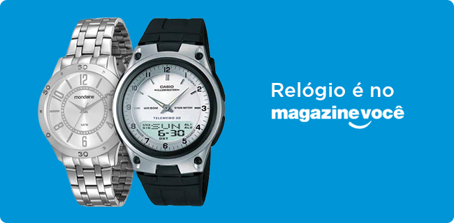Não perca tempo e compre agora relógio no Magazine Você!