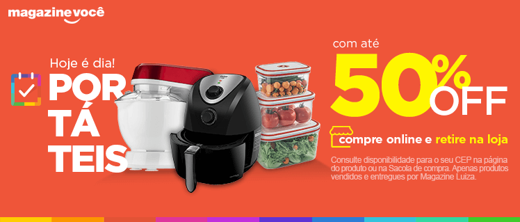 Utilidades domésticas com descontos incríveis. Não perca!